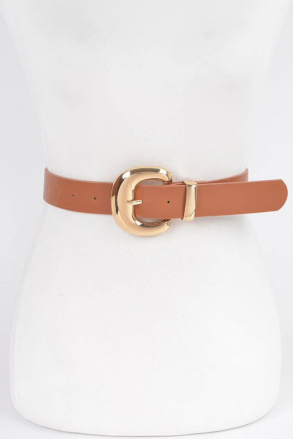 Thumbnail: Faux Leather Metal Buckle Belt