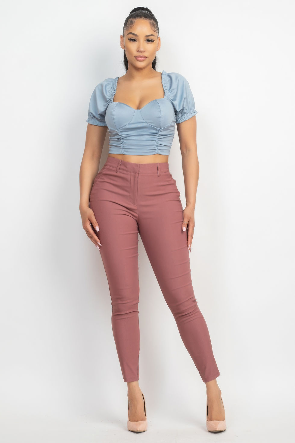 Thumbnail: Ruching Puff Sleevetop