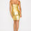 Thumbnail: Scoop neck foil mini dress