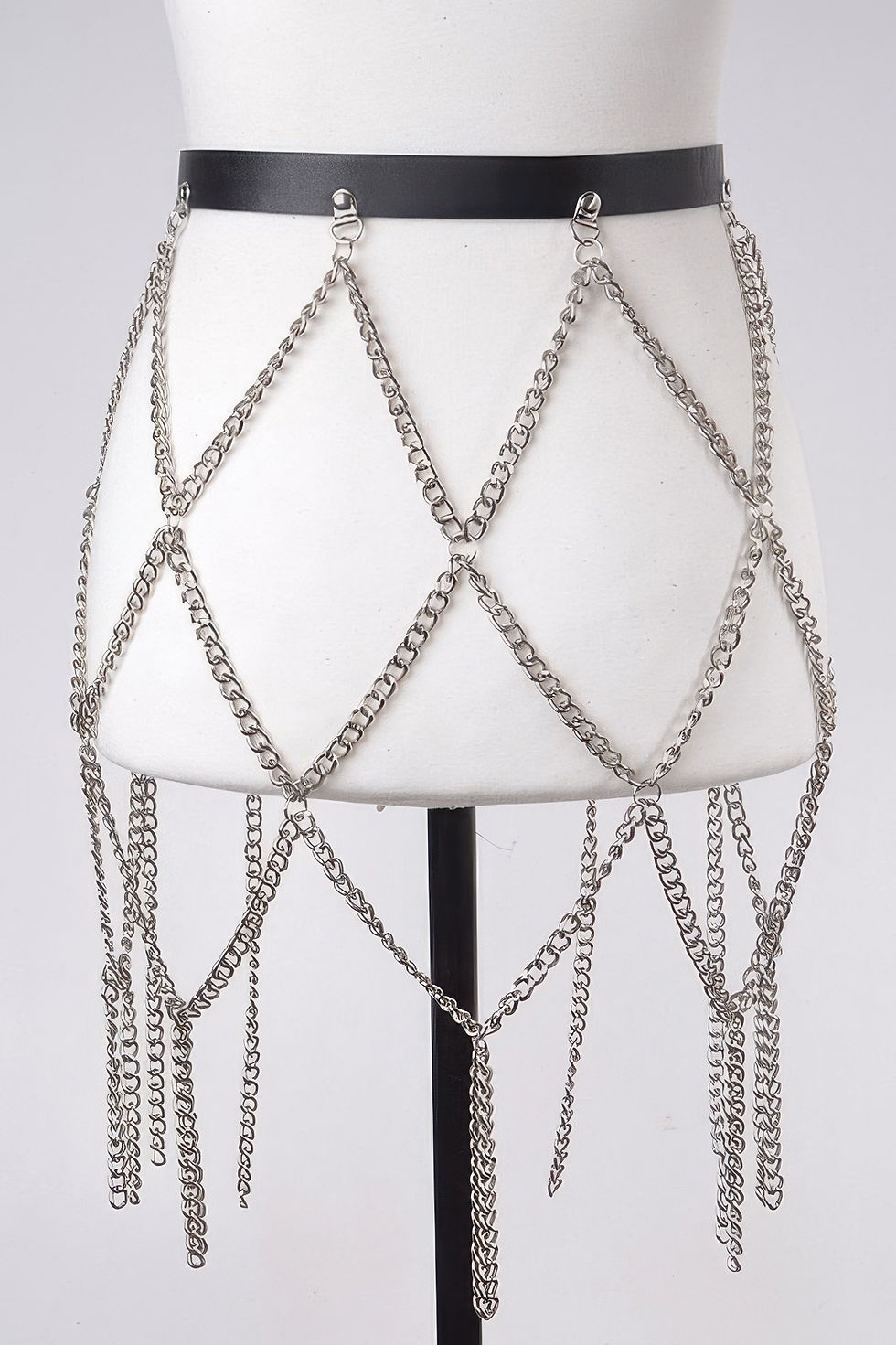 Thumbnail: Leather Belt With Chain Skirt