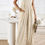Thumbnail: Button Detail Wide Leg Overall Pockets Jumpsuit