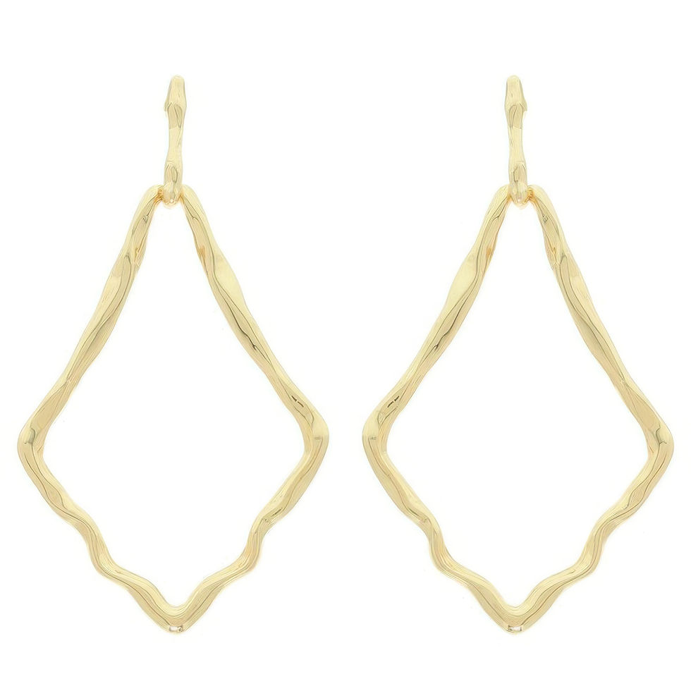 Twisted Deltoid Door Knocker Post Earrings