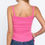 Thumbnail: Side Ruched Cami Knit Top