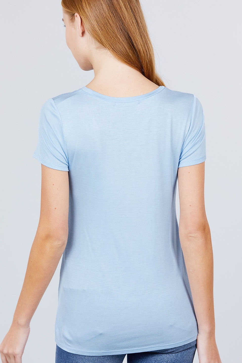 Thumbnail: Short Sleeve Scoop Neck Top With Pocket