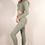 Thumbnail: Long Sleeve Crop Top & High Waist Leggings Activewear Set