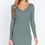 Thumbnail: Long Slv V-neck Mini Rib Dress