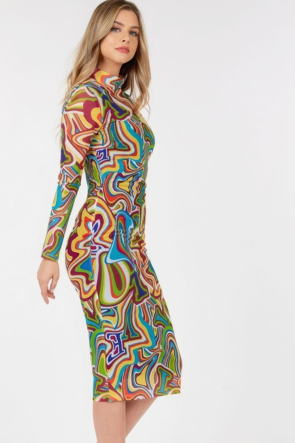 Thumbnail: Long Sleeve Bodycon With Letter Print