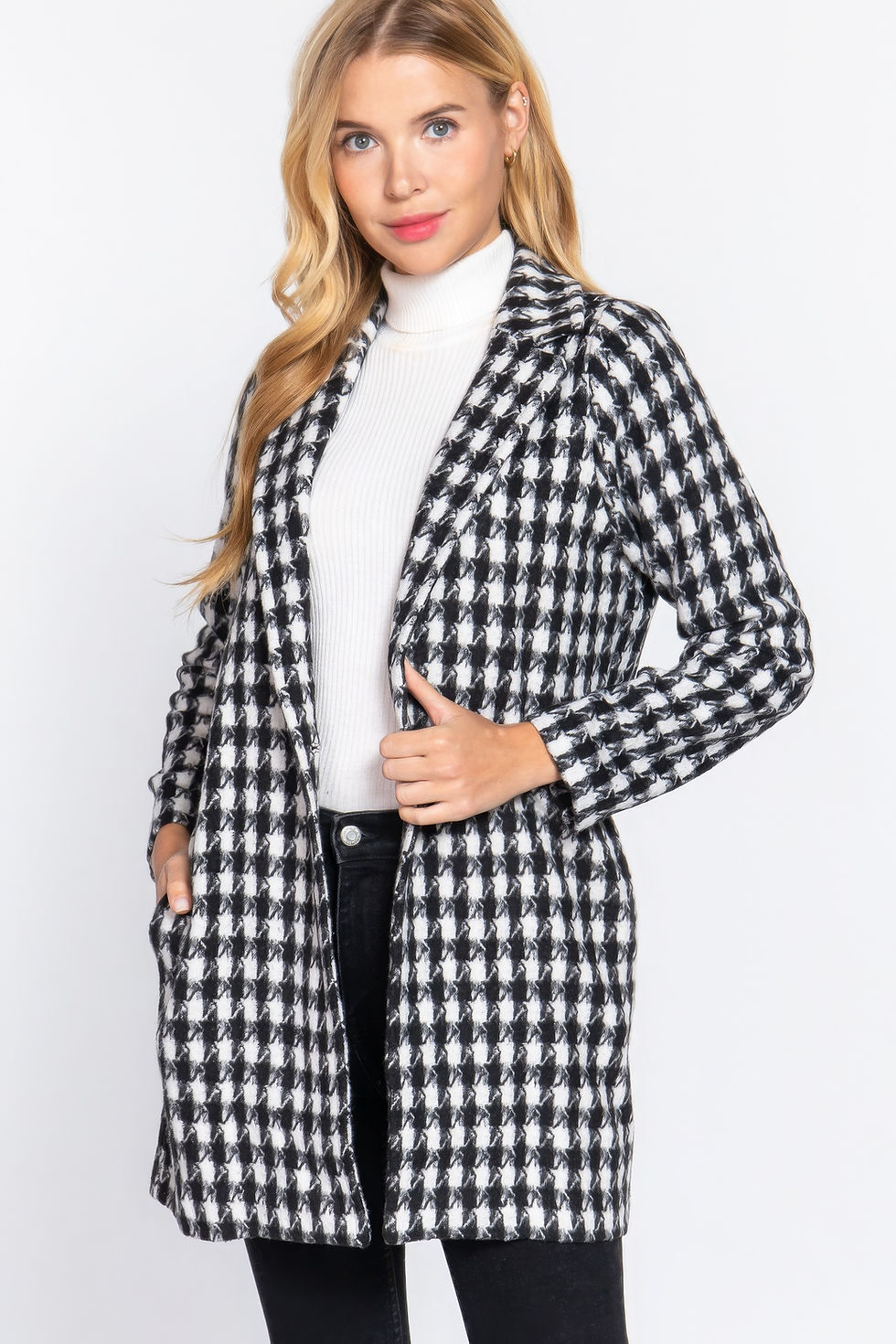 Thumbnail: Long Slv One Button Jacquard Jacket           