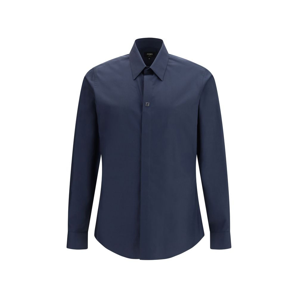 Fendi Blue Cotton Shirt