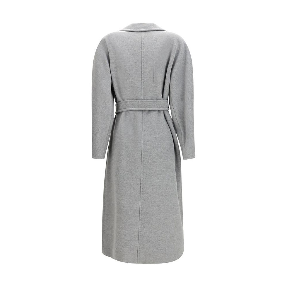 Thumbnail: Max Mara Gray Fleece Wool Coat
