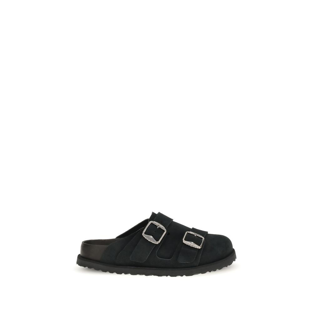 BIRKENSTOCK 1774 Black Calf Leather Bos Taurus Mules
