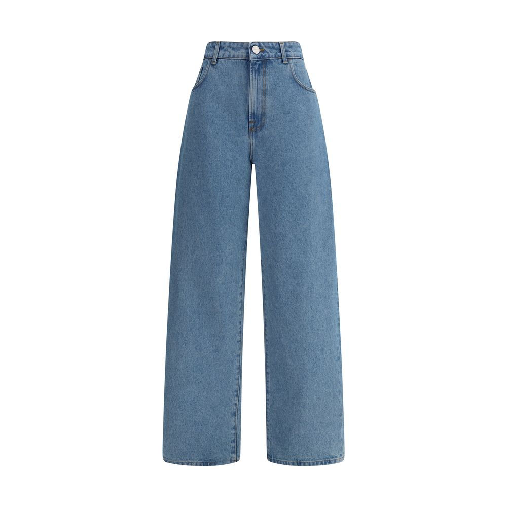 Rohe Blue Cotton Relaxed Fit Jeans