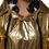 Thumbnail: Dolce & Gabbana Gold Hooded Long Sleeves Trench Coat Jacket