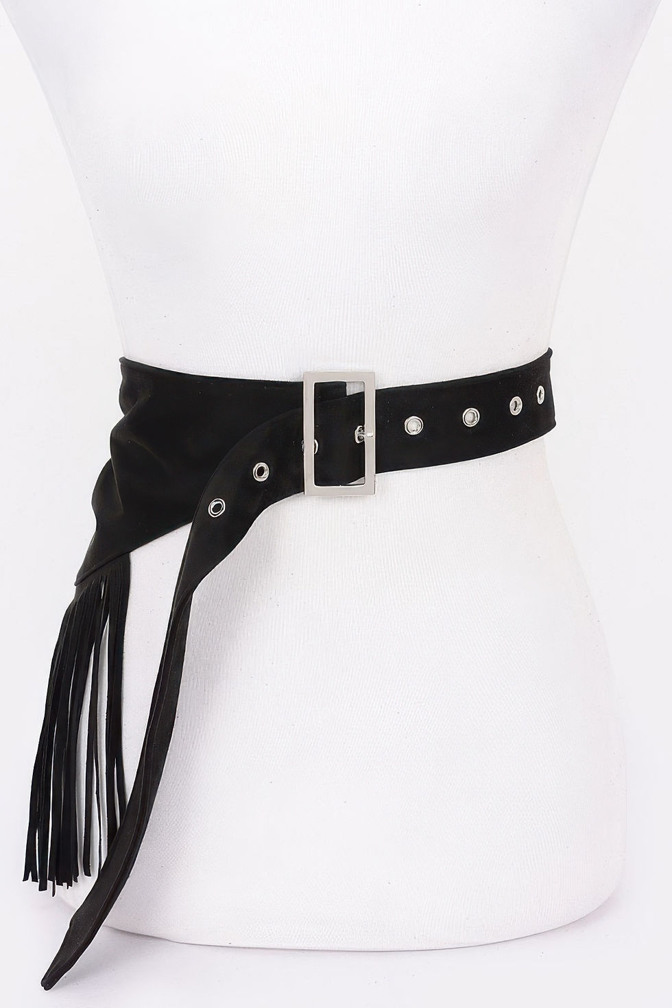 Thumbnail: Faux Suede Fringe Belt