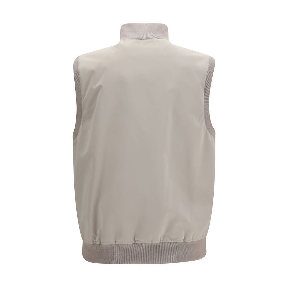 Thumbnail: Brunello Cucinelli Gray Polyester Sleveless Jacket