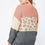 Thumbnail: Color Block And Leopard Pattern Mixed Pullover Sweater