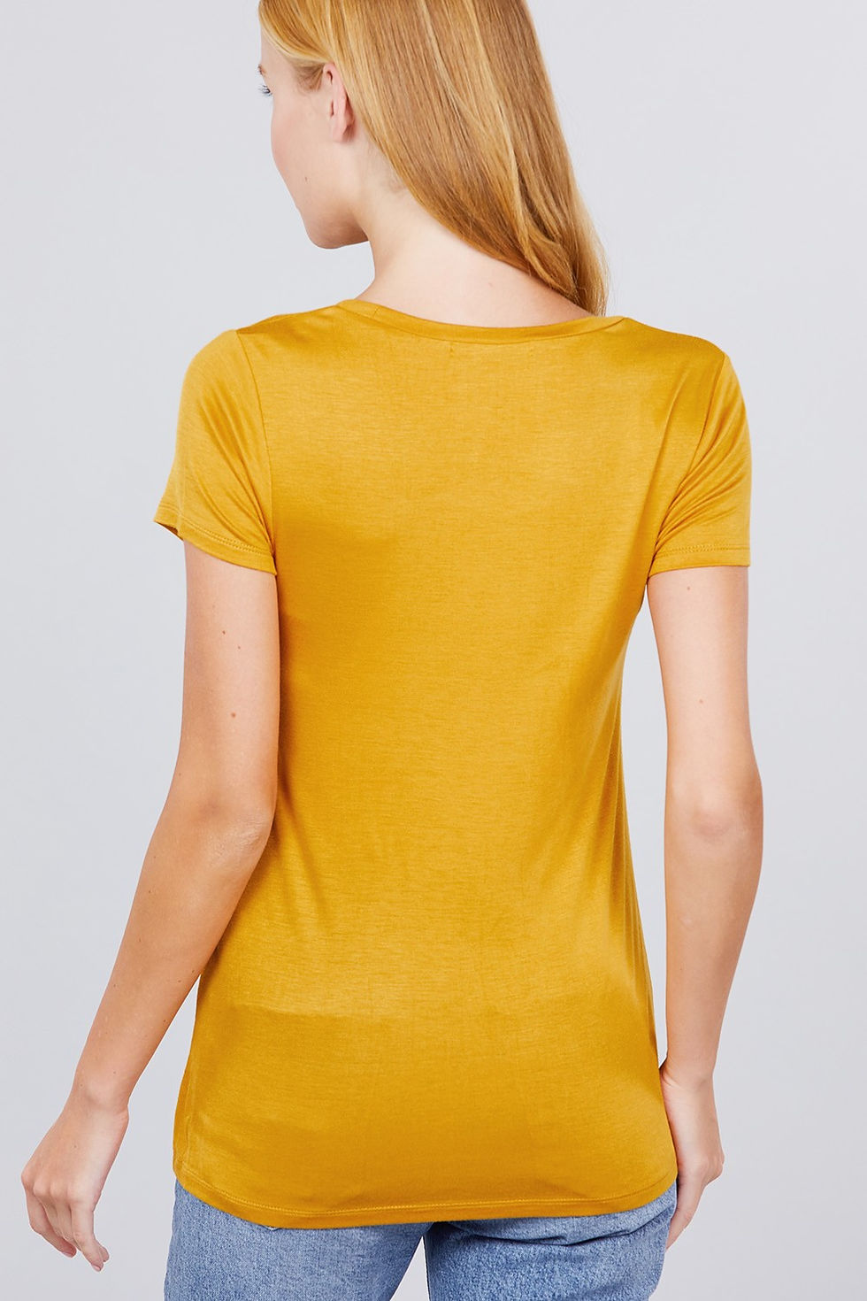 Thumbnail: Short Sleeve Scoop Neck Top With Pocket
