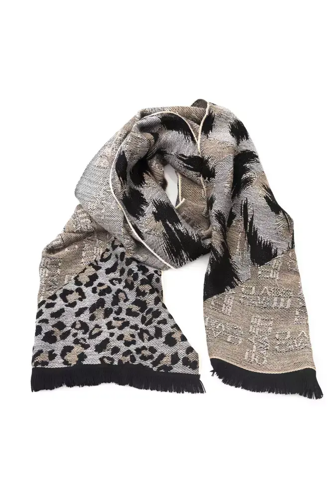 Thumbnail: Cavalli Class Beige Wool Men Scarf