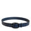 Thumbnail: Dolce & Gabbana Blue Calf Leather Classic Metal Buckle Belt
