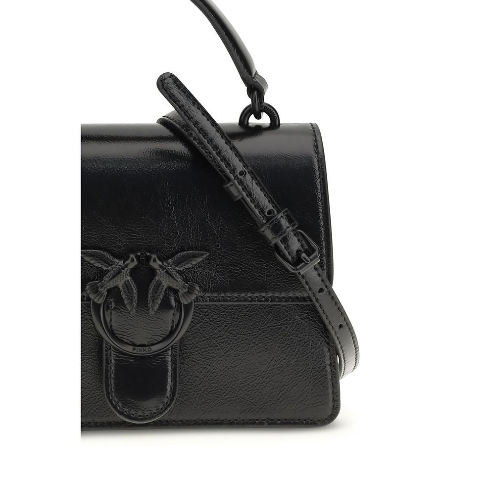 Thumbnail: PINKO Black Goatskin Handbag