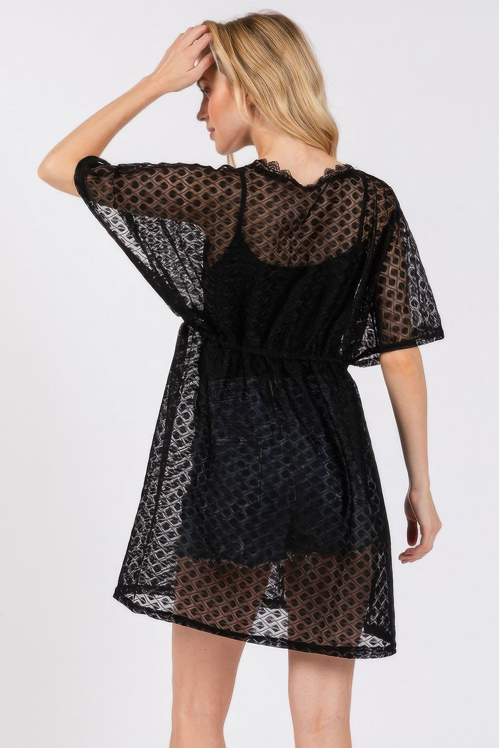 Thumbnail: V-neck Detailed Crochet Lace Cover Up