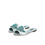 Thumbnail: Dolce & Gabbana Silver Blue Leather Bead Embellish Slide Shoes