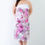 Thumbnail: Plus Pink Flower Print Sleeveless Midi Dress