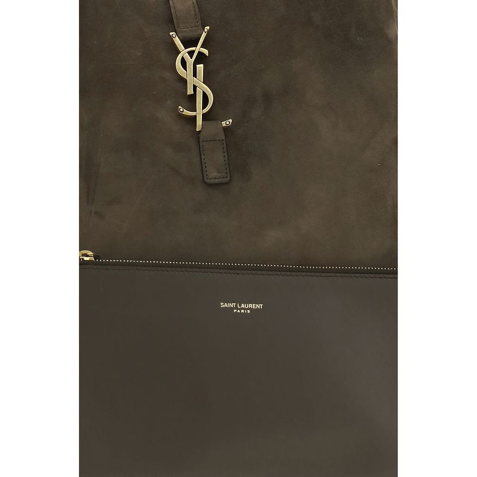 Thumbnail: Saint Laurent Bicolor Calf Leather Bos Taurus Shoulder Bag