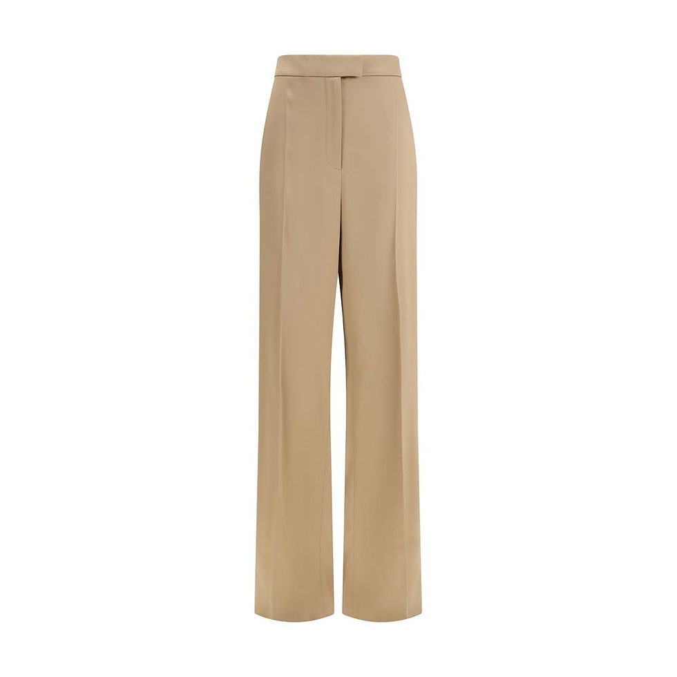Thumbnail: Valentino Beige Silk Dress Pants