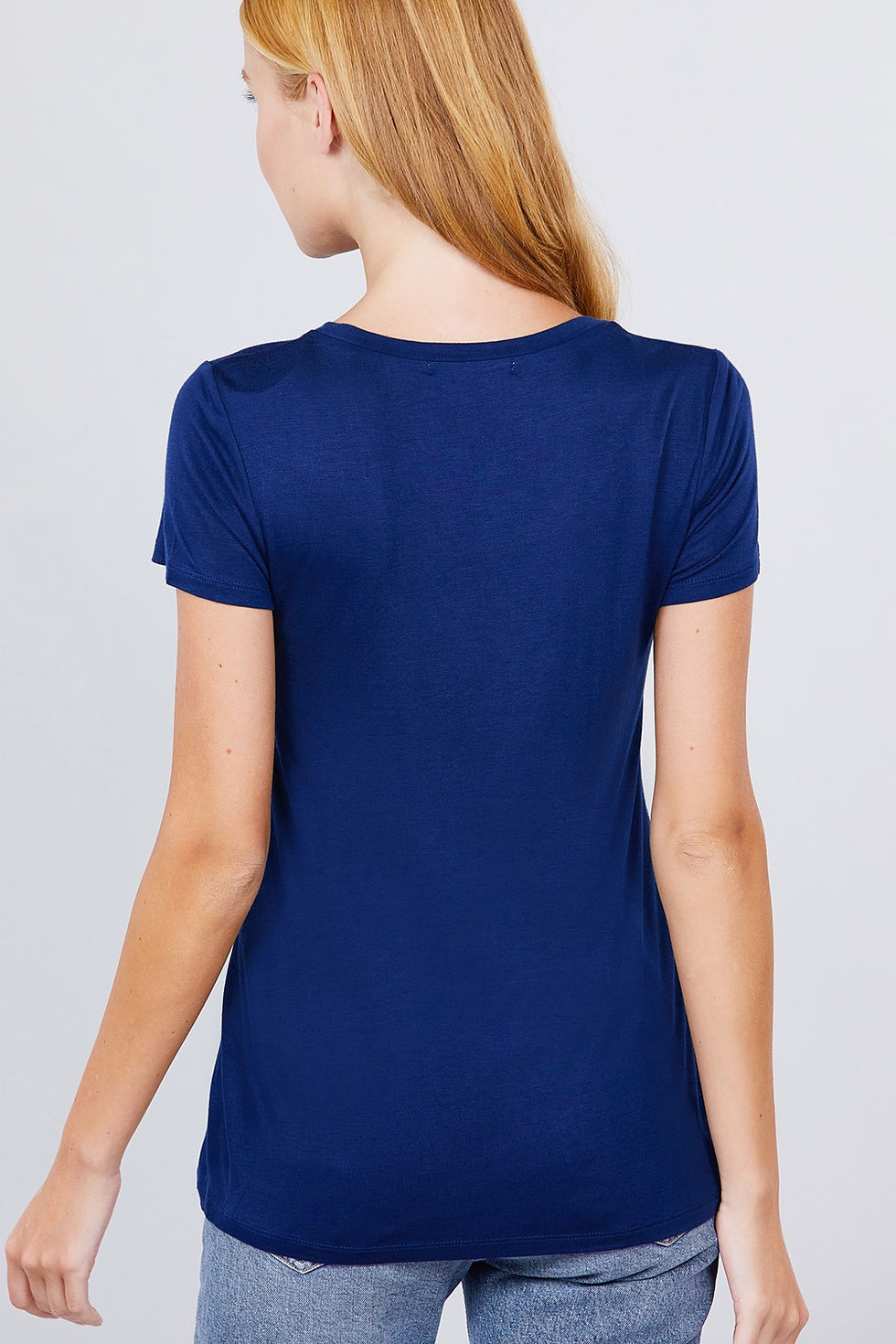 Thumbnail: Short Sleeve Scoop Neck Top With Pocket