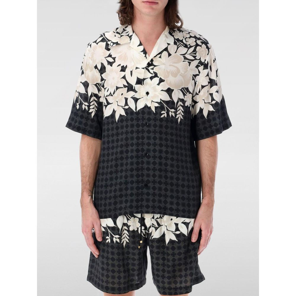 Amiri Black Silk Pattern Shirt