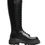 Thumbnail: Dolce & Gabbana Black Leather Knee High Lace Up Boots Shoes