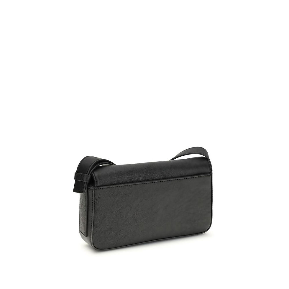 Thumbnail: Alexander Wang Black Calf Leather Bos Taurus Shoulder Bag