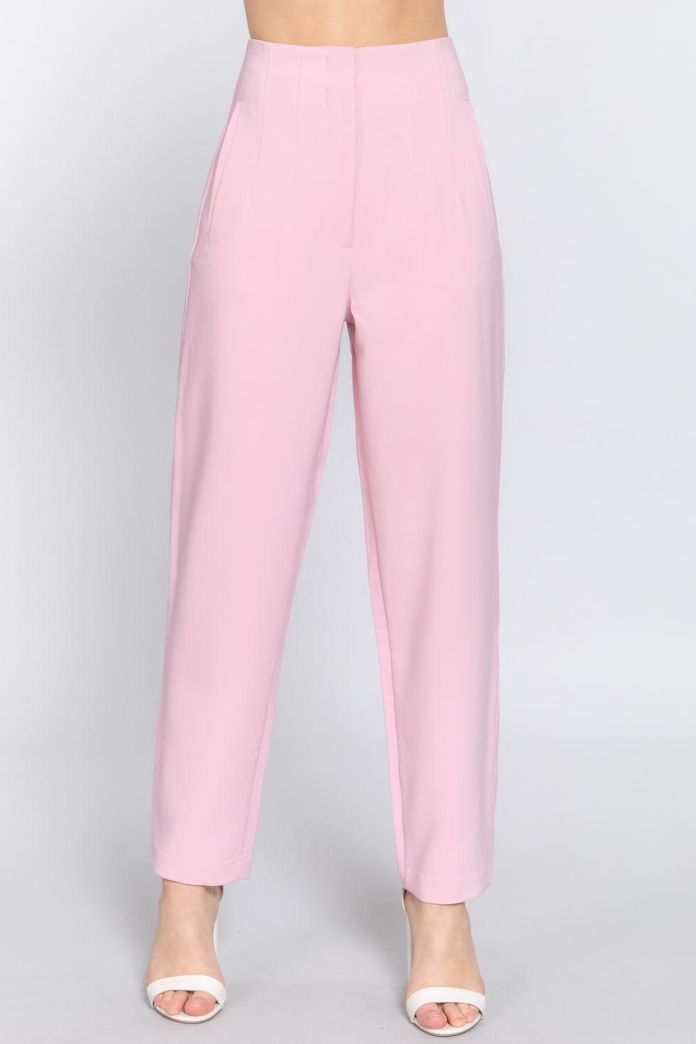 Thumbnail: High Waist Pintuck Detail Long Pants