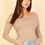 Thumbnail: Square Neck Long Sleeve Top
