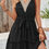 Thumbnail: V Neck Sleeveless Belted A-line Tiered Dress