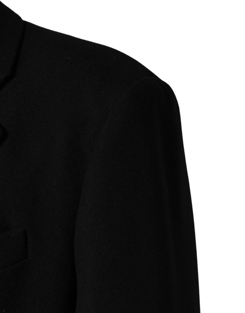 Thumbnail: Dolce & Gabbana Black Wool Single Breasted Long Coat Jacket