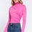 Thumbnail: Long Sleeve High Neck Shirring Detail Ity Knit Bodysuit