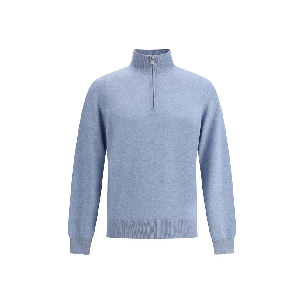 Brunello Cucinelli Blue Cashmere Sweater