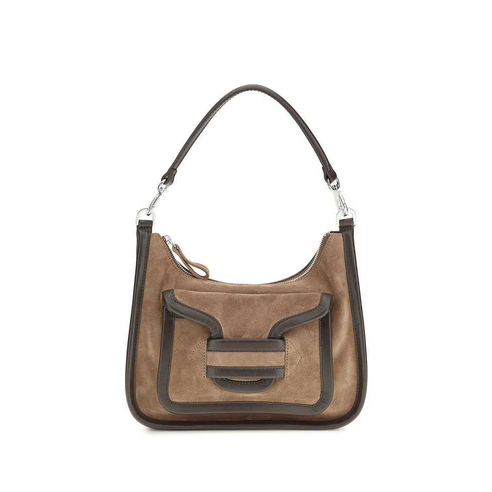 Thumbnail: Pierre Hardy Brown Calf Leather Bos Taurus Shoulder Bag