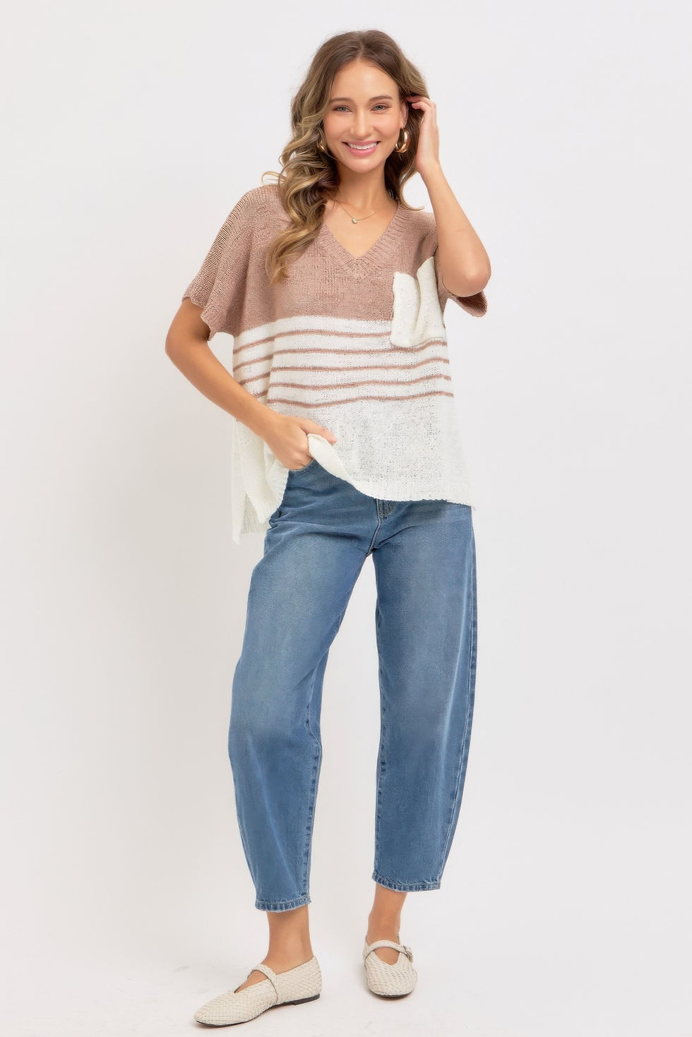 Thumbnail: Casual Oversized Knit Top
