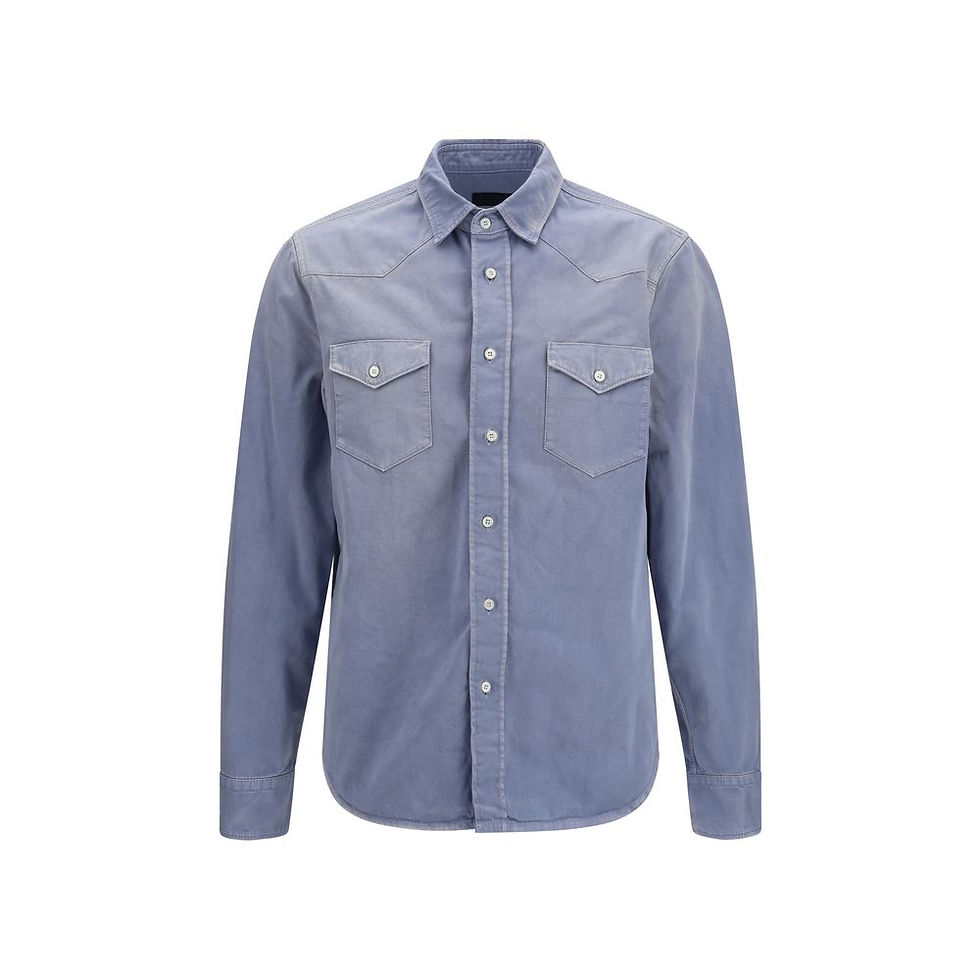 Thumbnail: Prada Blue Cotton Shirt