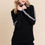 Thumbnail: Long Sleeve Solid Mock Neck Casual Top
