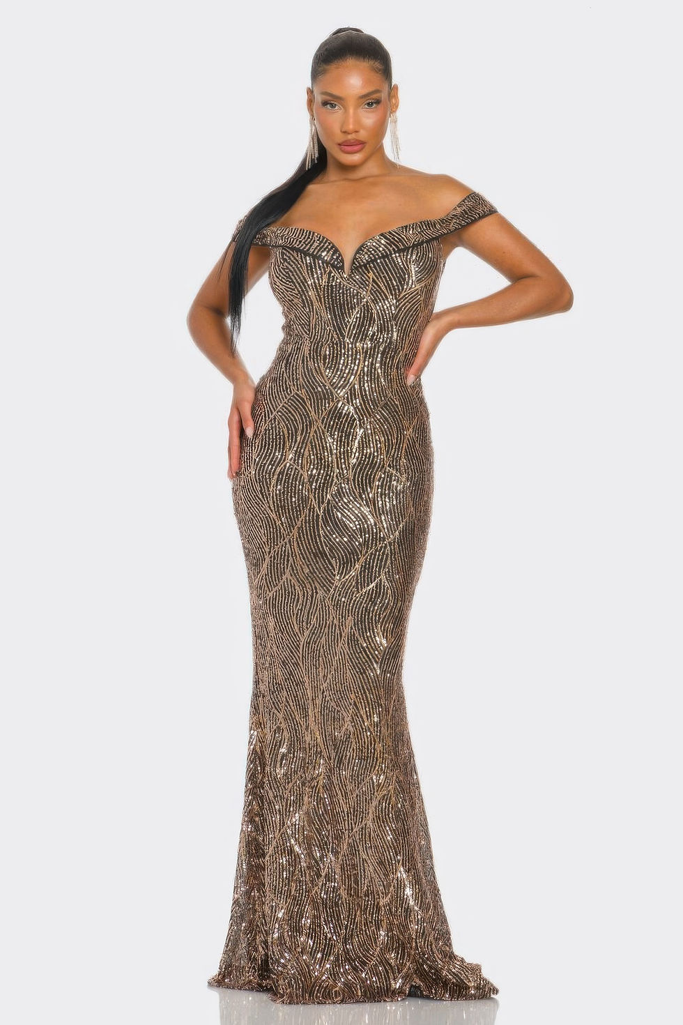 Thumbnail: Sirene Sequins Maxi Dress