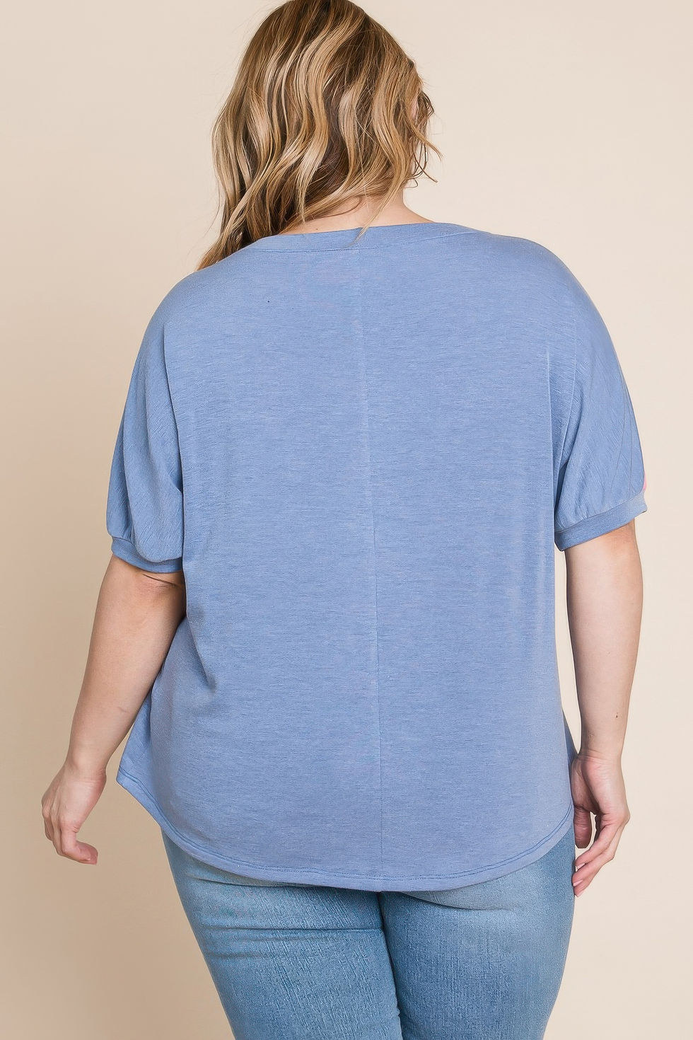 Thumbnail: Plus Size Neon Animal Print Contrast Casual Top