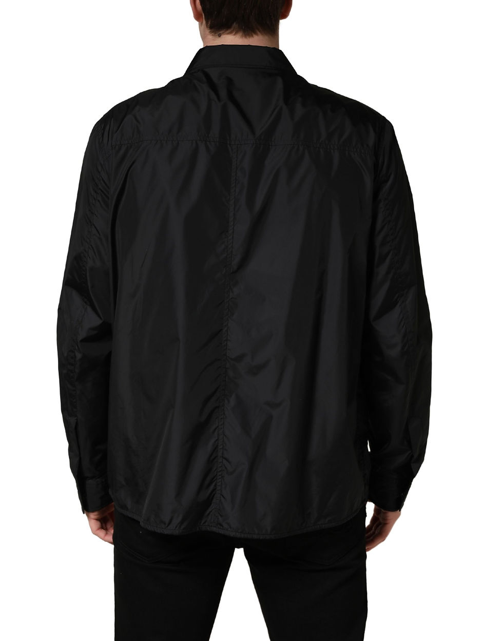 Thumbnail: Dolce & Gabbana Black Logo Plaque Long Sleeves Shirt Jacket