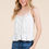 Thumbnail: Lace Peplum Tie Front Ribbed Cami Top