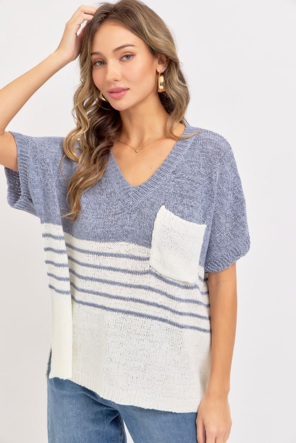 Thumbnail: Casual Oversized Knit Top