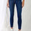 Thumbnail: Dark Blue High-waisted With Rips Skinny Denim Jeans