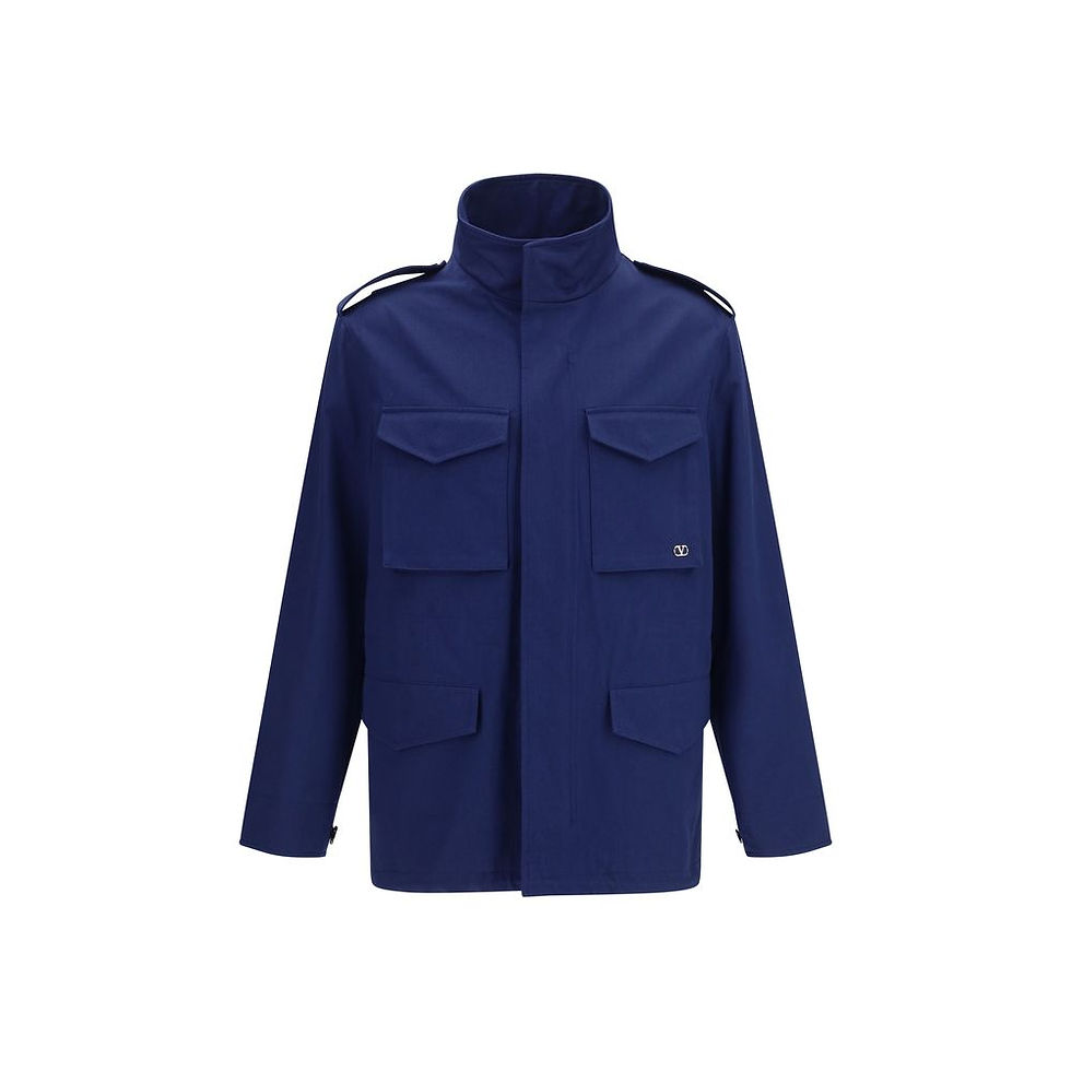 Thumbnail: Valentino Blue Cotton Coat